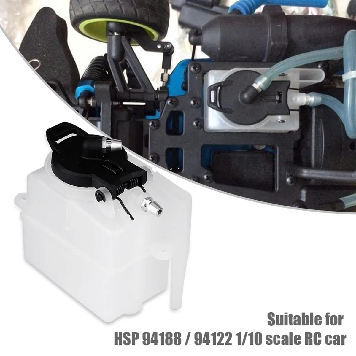 Dilwe Serbatoio Auto RC, 75CC 02004 Serbatoio Carburante Gas Power Modello di Veicolo Accessorio per HSP 94188/94122 Scala 1/10 Auto RC