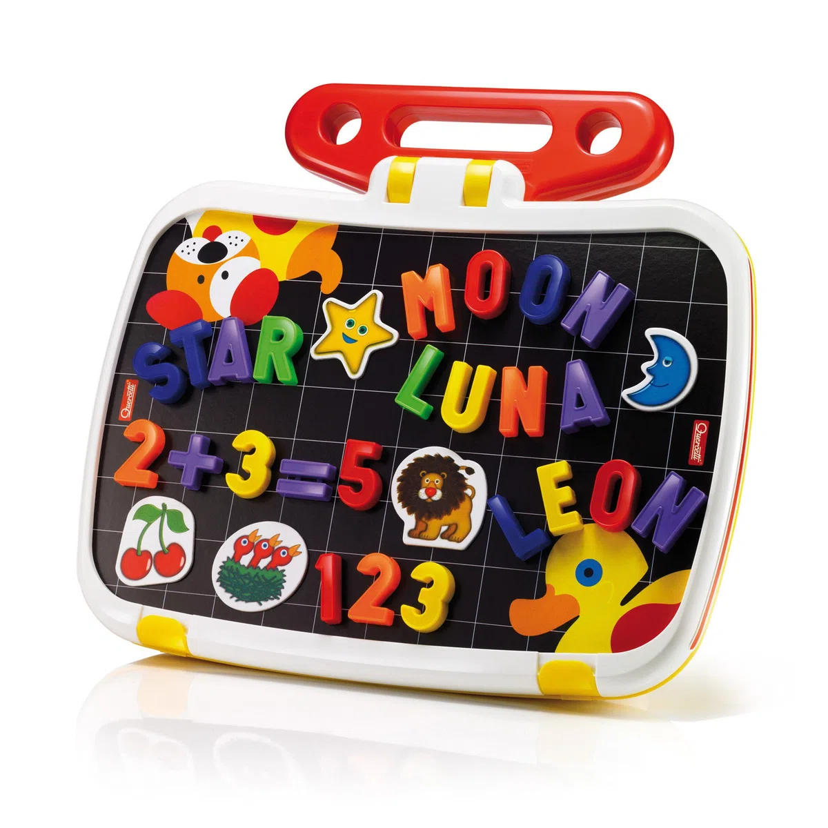 Quercetti 5285 - Combi ABC+123 Gioco Valigetta Multifunzione, Multicolore, 110 Pezzi