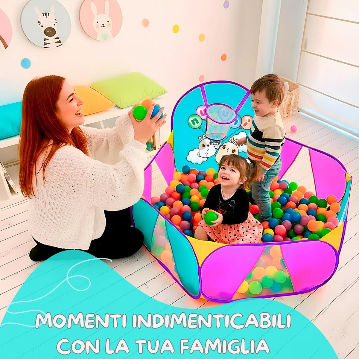 Vasca per palline per bambini, vasca da bagno per bambini (palline non incluse) T-1106bg