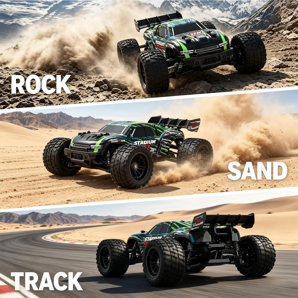 HAIBOXING Auto telecomandata 2,4 GHz 1:18 proporzionale 4WD 36+ km/h Hobby Offroad Monster RC Truck, impermeabile RC Truggy RTR giocattolo fuoristrada