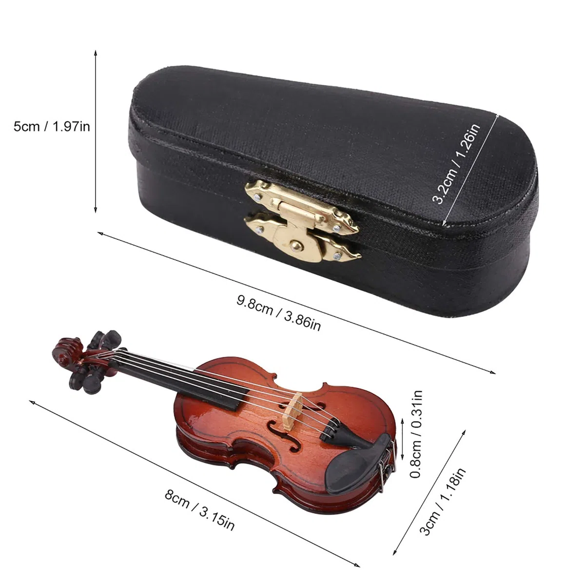 Modello di Violino In Miniatura, Violino in Miniatura in Legno con Custodia Modello di Strumento Musicale per Decorazioni per L'home Office