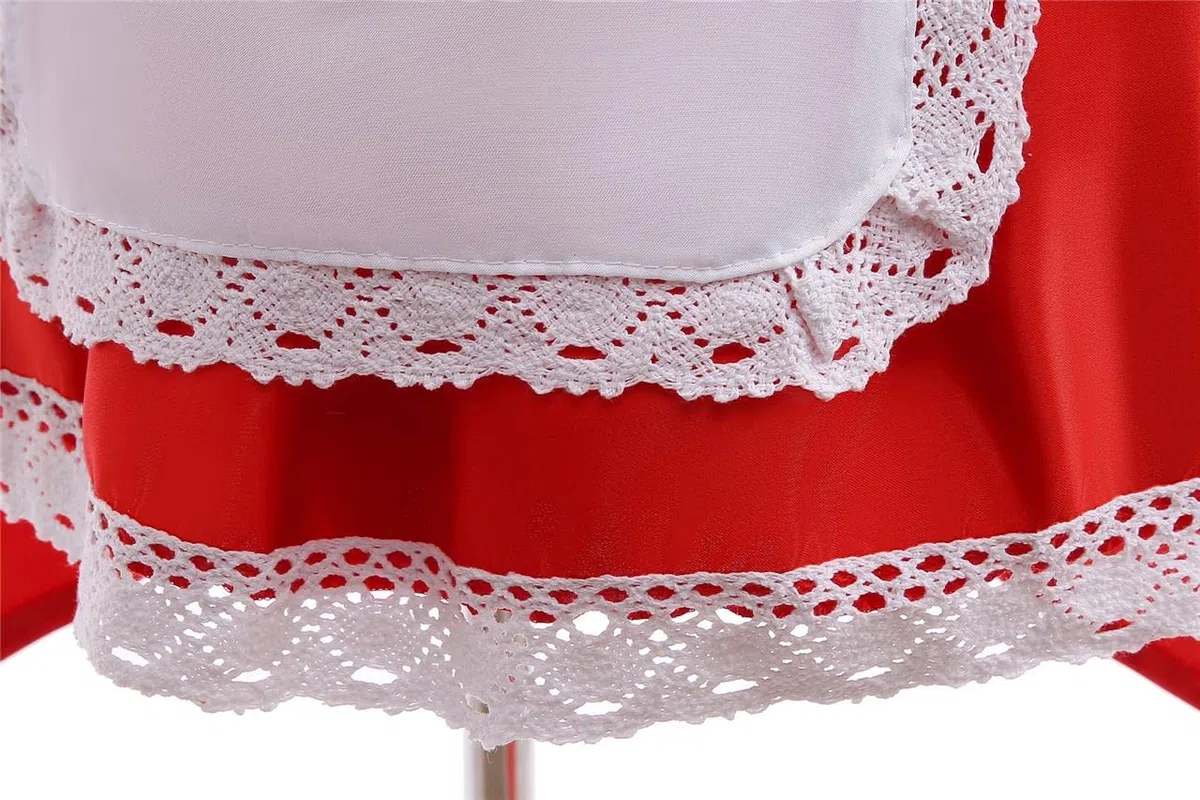 Lito Angels Vestito Costume da Cappuccetto Rosso con Mantello con Cappuccio e Grembiule per Bambina Taglia 2-13 anni