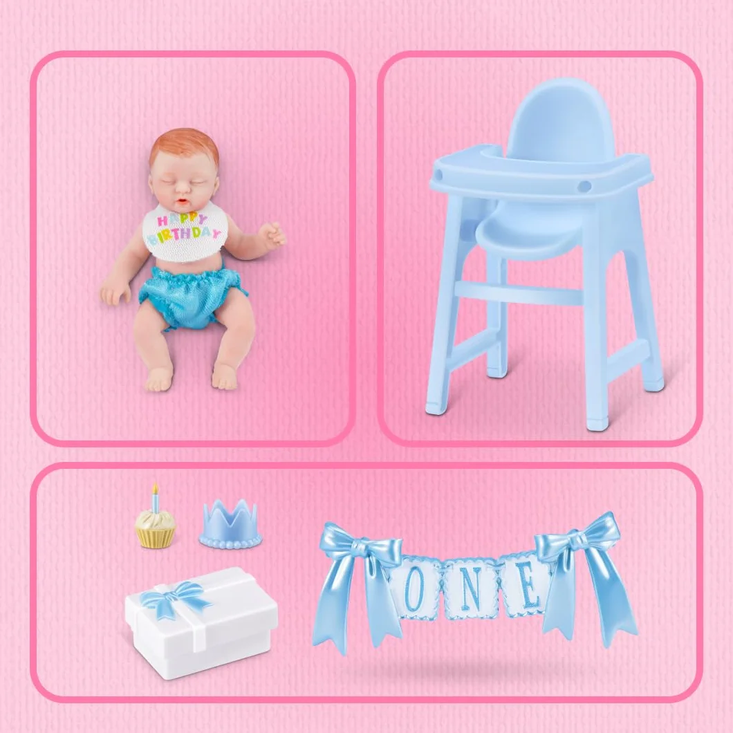 My Mini Birthday Series 1 (2 PACK) di ZURU – Capsula misteriosa da collezionare, bambola con tema di compleanno, accessori e set da gioco, Scoprite le sorprese per ragazze e collezionisti.