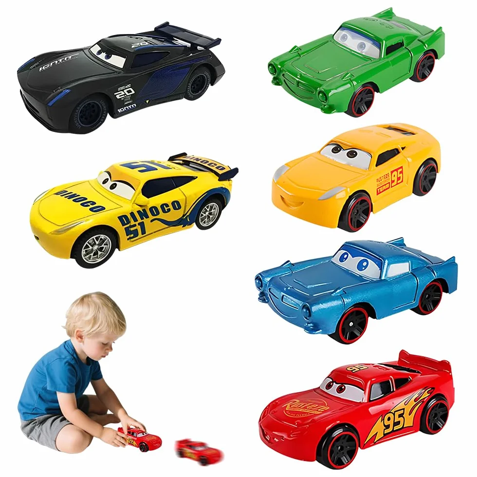 Macchinine Bambini, da 6 Veicoli Cars Mini Racers, Set Macchinine per Bambini Giocattolo Con Dettagli Colorati dei Personaggi, Macchinine Cars Adatto a BAmbini di età Superiore a 3 Anni