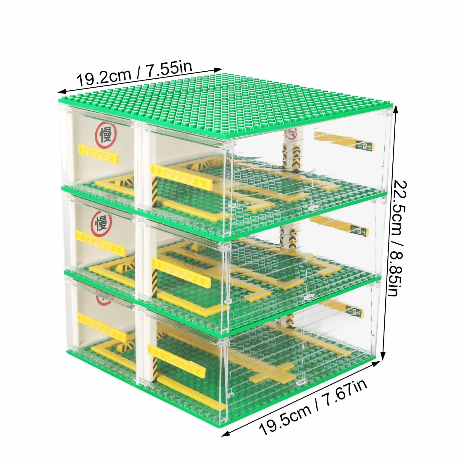 Garage per Auto Speed Champions, Garage Speed Champions, Garages per Vetrina a 3 Strati, Garages per Autos Bambini Compatibile con Grande Marca (Senza Auto)