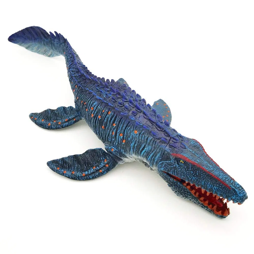 Jurassic Mosasaurus - Dinosauri realistici da 34 cm, dinosauri in plastica dipinta a mano con decorazione per torte