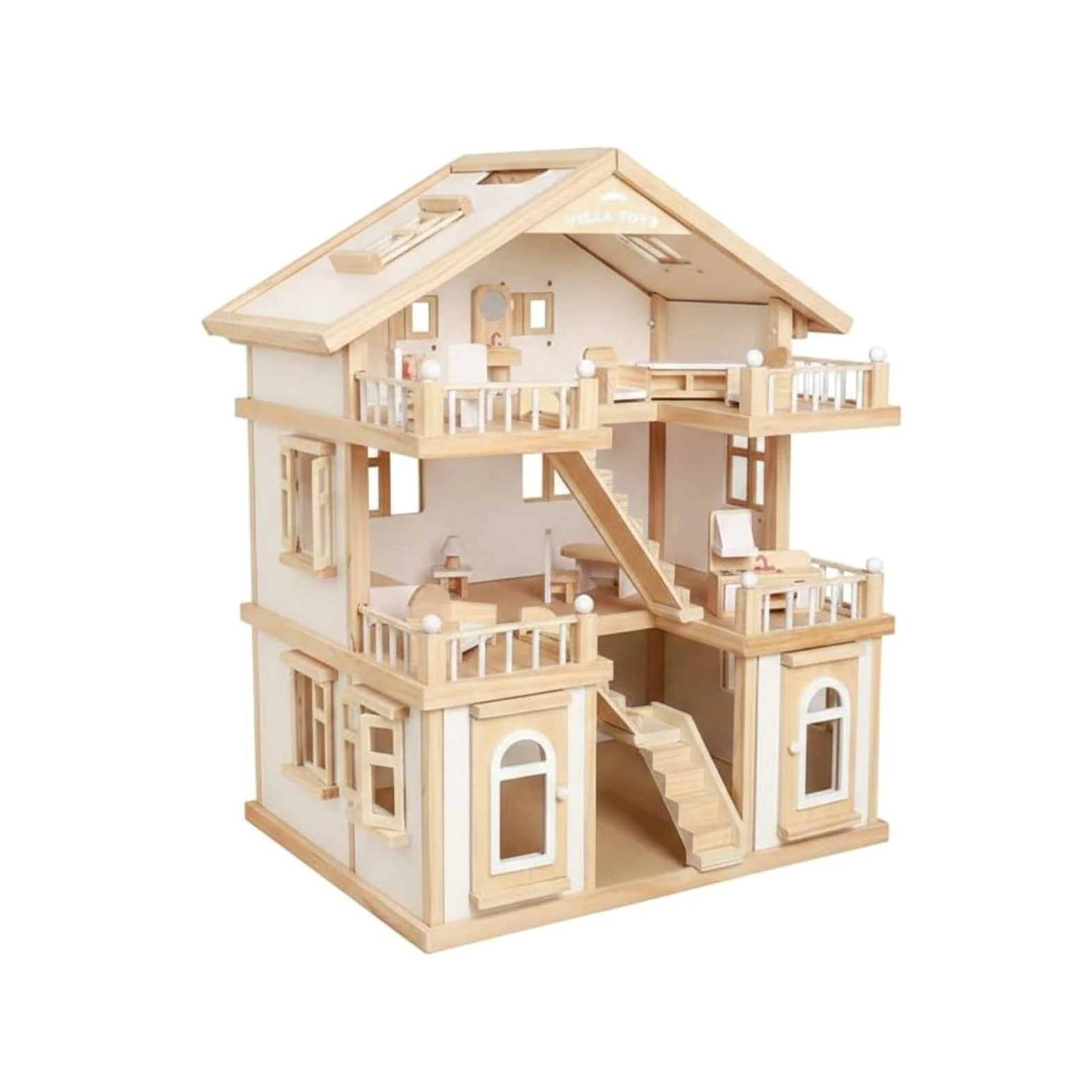 Casa Delle Bambole in Gioco Casa Principessa Casetta Giocoset per Bambini con Spazi Condivisibili E Componenti Apribili Adatta a Gioco Collaborativo, Bianco