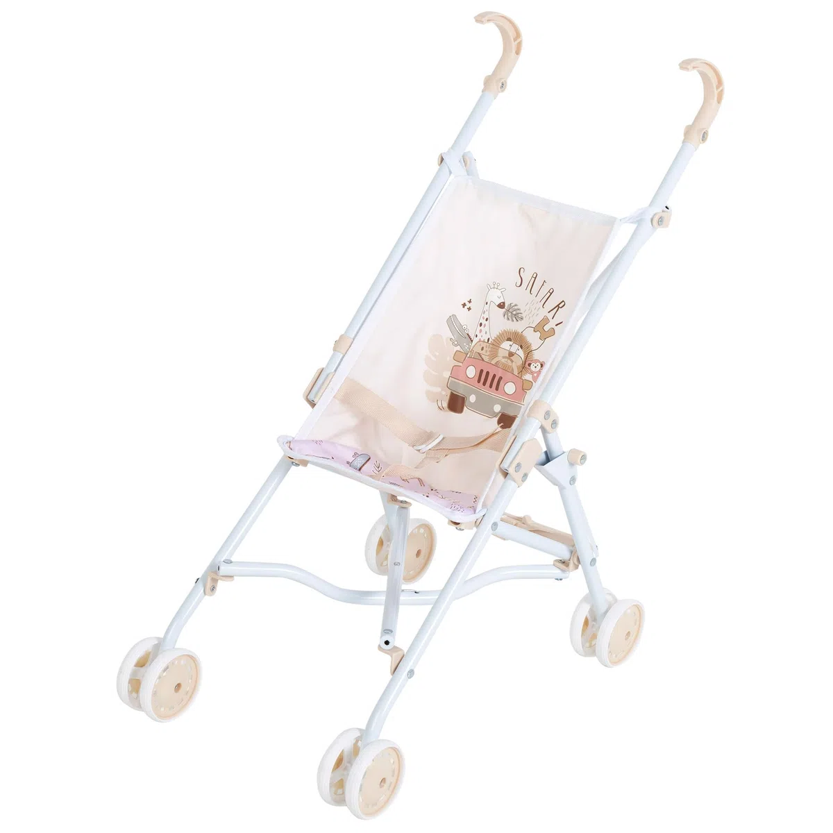 COLORBABY, 44997 - Passeggino per bambole, giocattolo per bambini, design sedia pieghevole, ombrello, 27 x 53 x 56 cm, giocattolo per ragazze, gioco e passeggiate, bambole