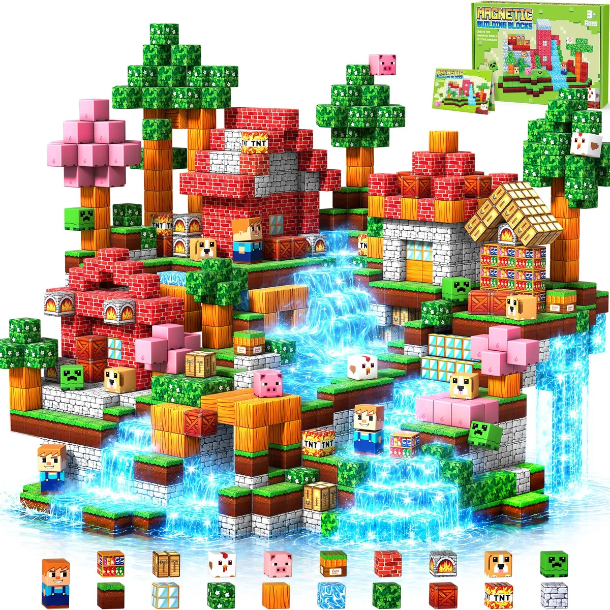 COOLJOYA Costruzioni Magnetiche per Bambini,Giocattolo Educativo Montessori,Giochi Magnetici per Bambini 3 4 5 6 7 8 9 10 Anni,Regali di Compleanno 3-10 Anni Camion Halloween