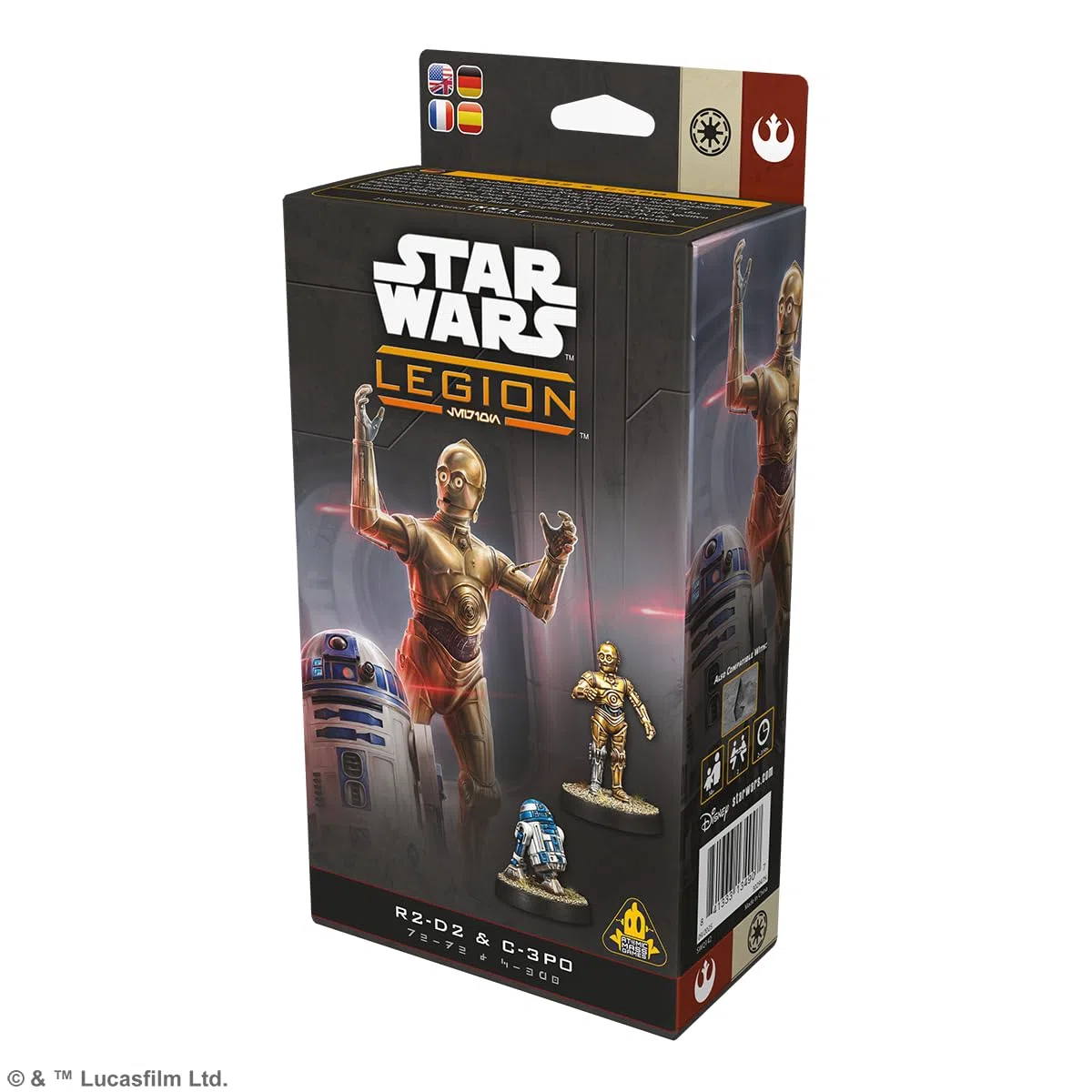 Atomic Mass Games | Star Wars Legion: R2-D2 & C-3PO | Giochi Di Miniature, Eroi Droidi Iconici, Operativo A Doppia Fazione, Carte E Regole Aggiornate | 2 Giocatori | 90 Minuti
