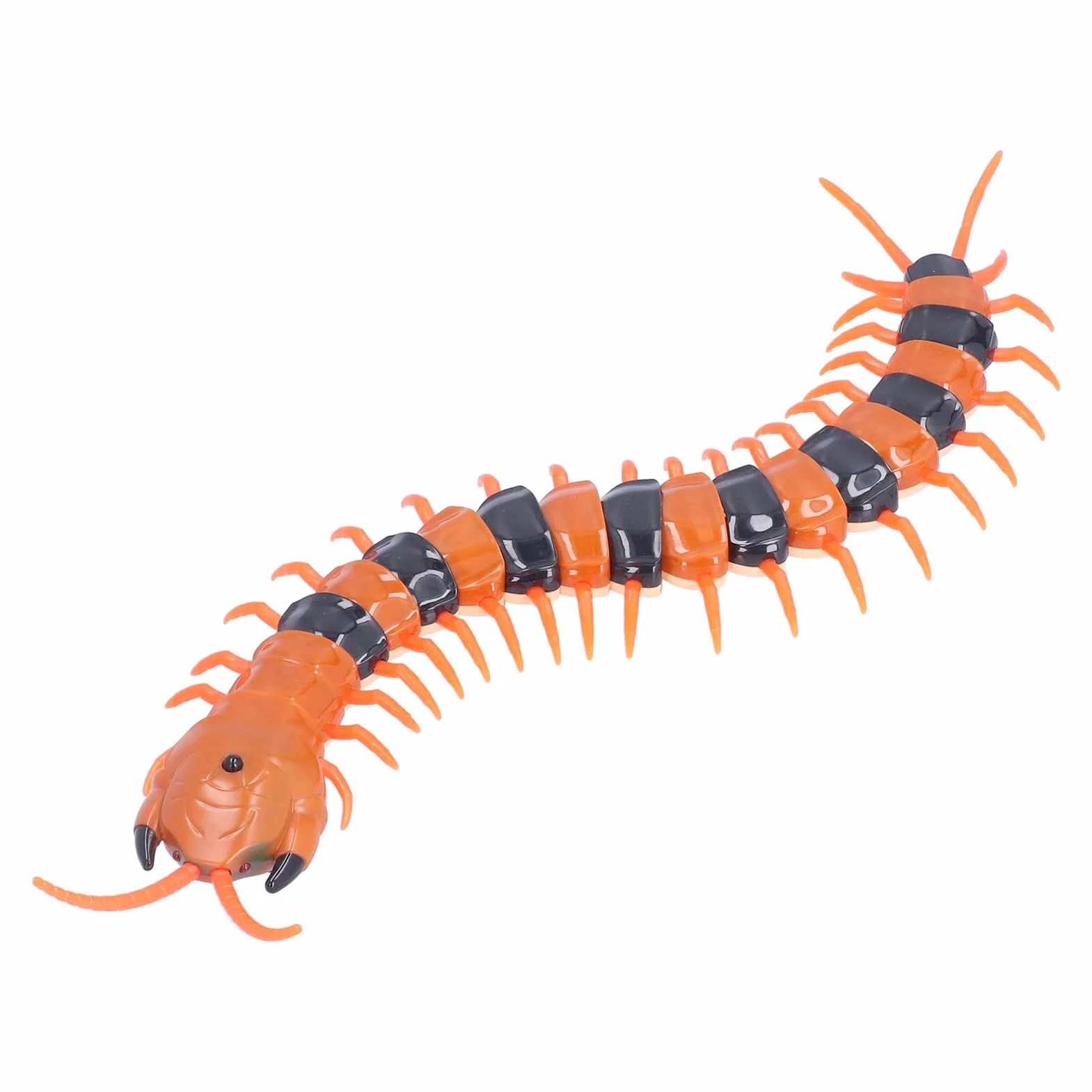 Giocattolo Millepiedi Telecomandato Simulazione Realistica di Scolopendra Funzionamento a Infrarossi Corpo Flessibile in Rapido Movimento Occhi Lampeggianti Trucco per Bam
