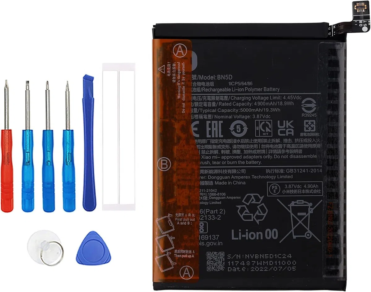 A1725 Batteria di ricambio compatibile per iPad mini 5 (2019) 5th Gen A2124 A2125 A2126 A2133 WLAN Cellular 64GB 256GB MUQX2LL/A MUXG2LL/A MUX62B/A
