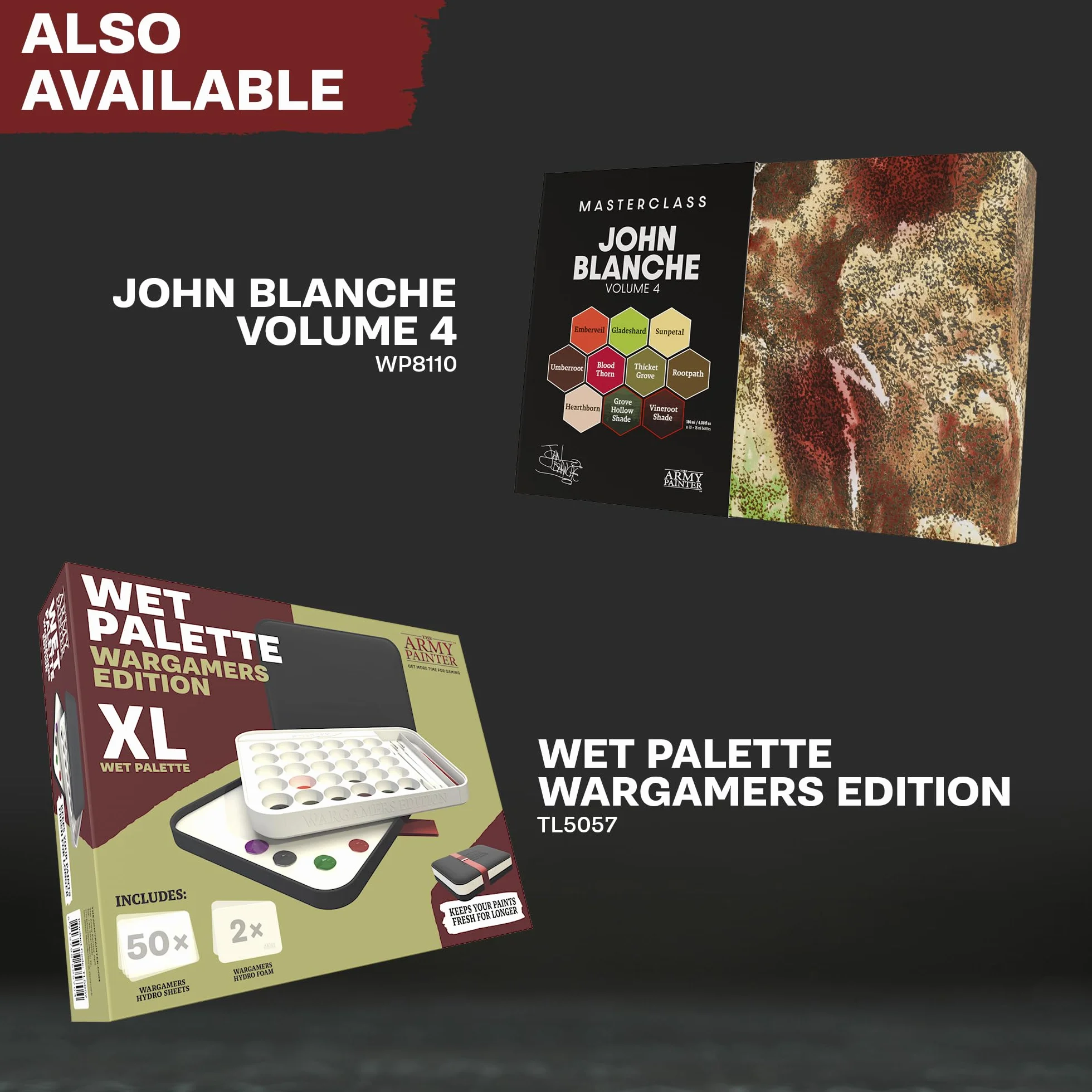 Il Pittore dell'Esercito, Masterclass John Blanche Volume 3 Set, 8 x 18 ml Vernici Warpaints Fanatic, 2 Lavaggi e 1 Stampa Artistica - per Wargaming in Miniatura