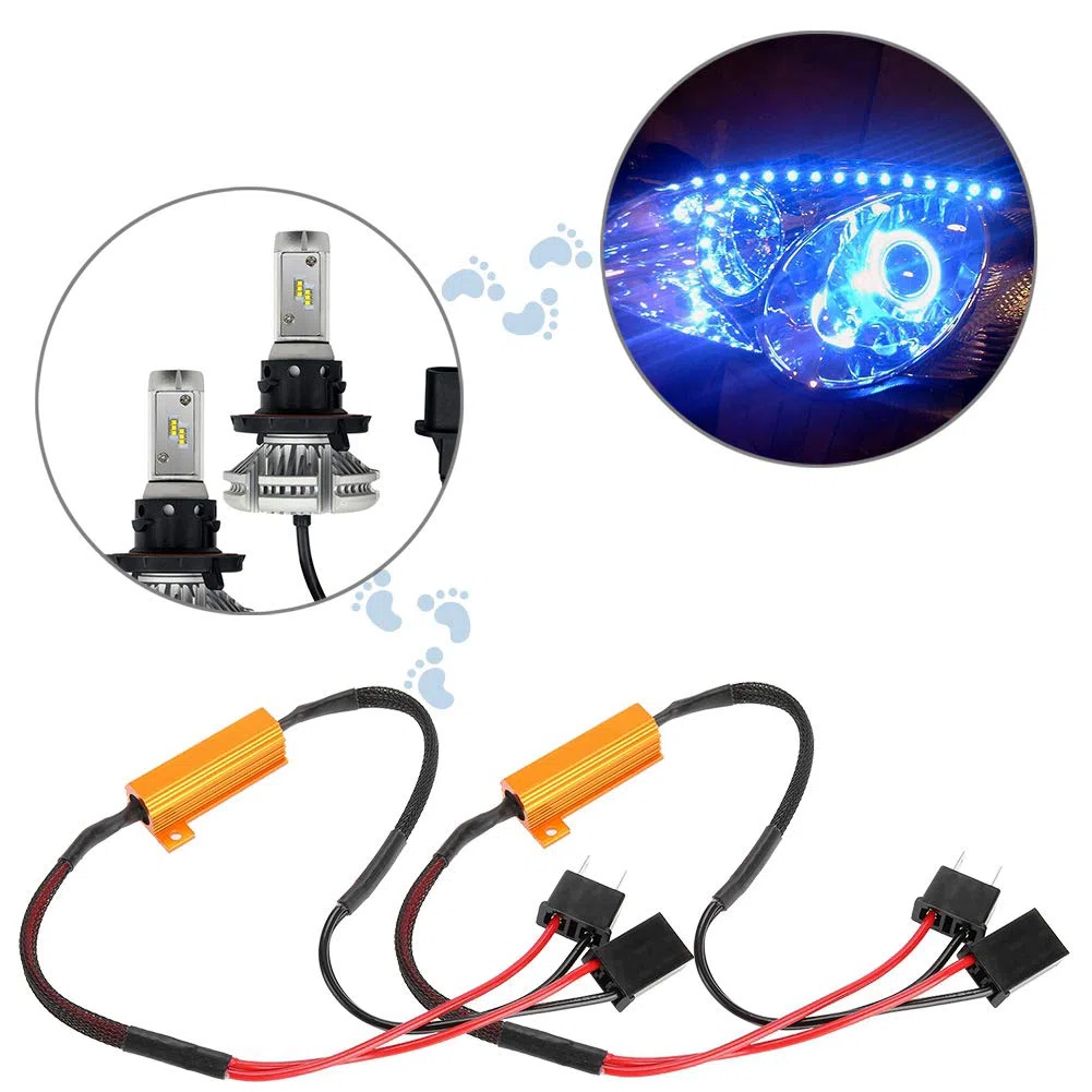Kit Decodificatore Canbus H7, Decodificatori LED H7 da 2 Pezzi, Decodificatore LED Potente Canbus Aggiornato - Anti Hyper Flash, Nessun Errore, Resistenza di Carico Plug And Play