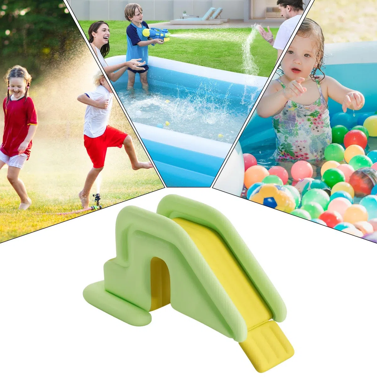 Scivolo gonfiabile per acqua adatto per piscine fuori terra - acquatico all'aperto Scivoli anti-ribaltamento, accessori per piscine gonfiabili, sepolti o fuori terra per