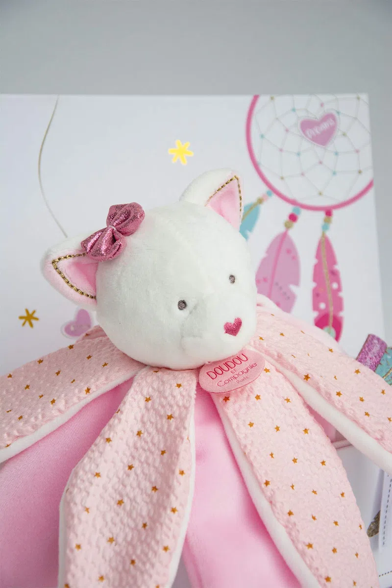 Doudou et Compagnie DC3550 ATTRAP-REVE - Cat Pet doudou, rosa
