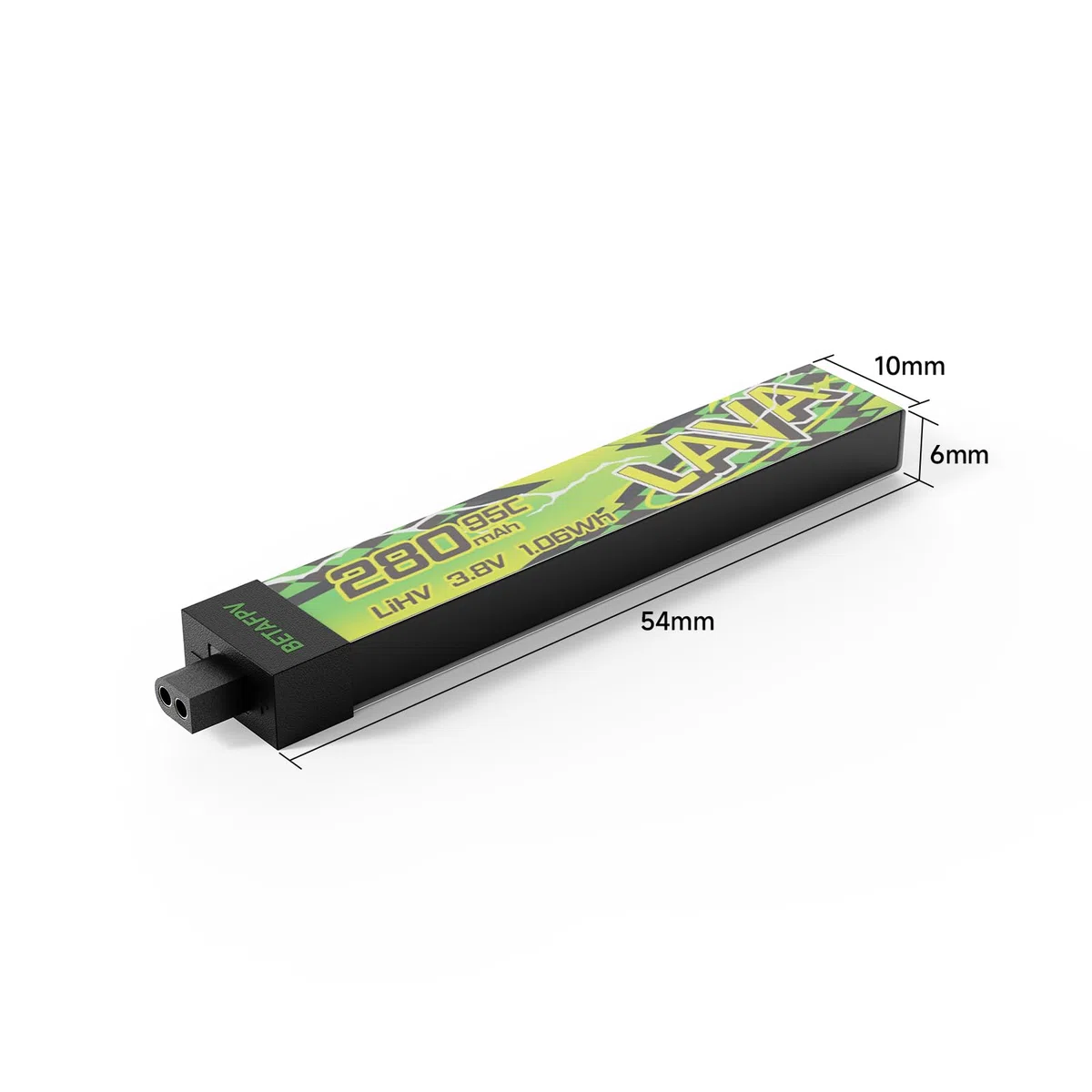 BETAFPV 5pcs LAVA II 1S 280mAh Battery 3.8V 95C LiHV Battery with BT2.0 Connector Compatible with 1S Tiny Whoop Drone Quadcopter like Cetus FPV Kit, Air65, Meteor65 Pro 1S Brushless Drones