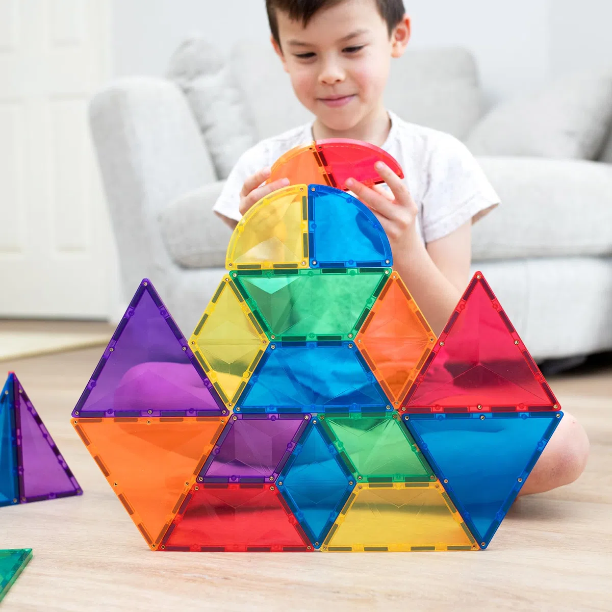 CONNETIX Piastrelle Magnetiche Arcobaleno Pacchetto Forma, 36 Pezzi