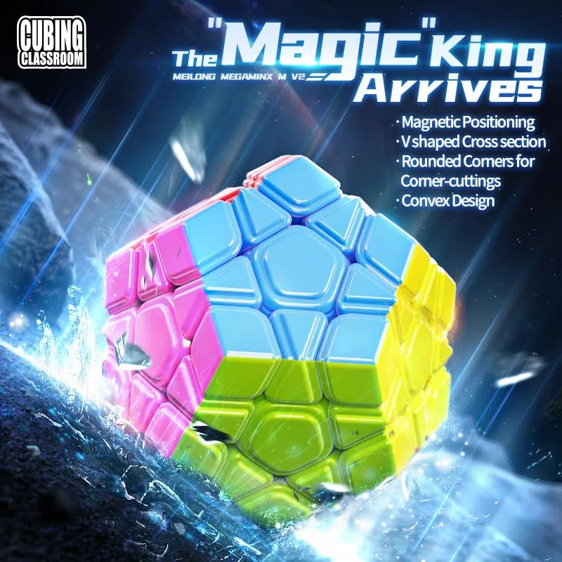 Bukefuno Moyu Meilong Megaminx M V2 3x3 Magic Cube MFJS Puzzle Magnetico MEILONG Megaminx Magnetic V2 2024 Speed Cube Cubi Puzzle senza adesivi
