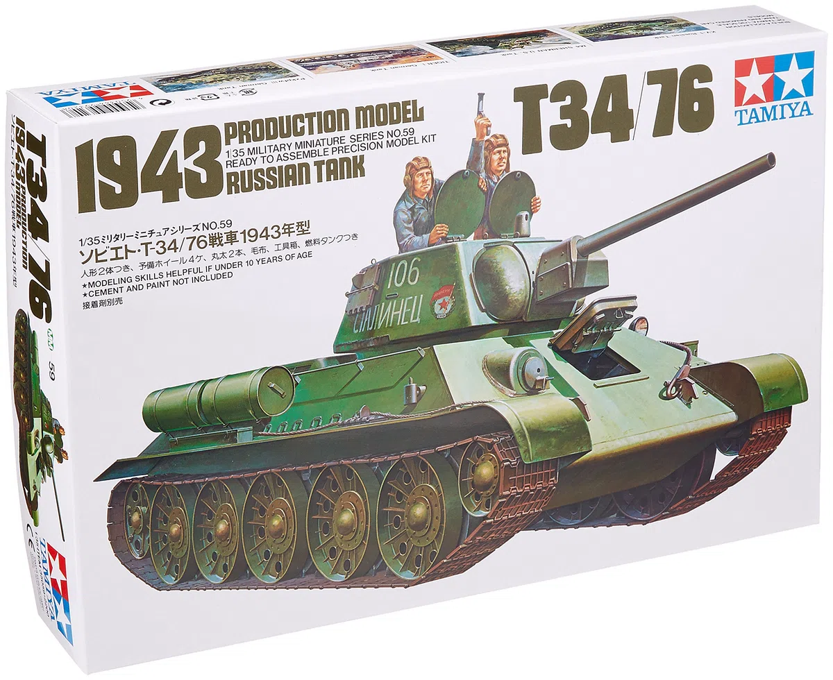 Tamiya TAM35059 35059 T34/76 1943 Carro armato russo 1:35 Kit modello militare