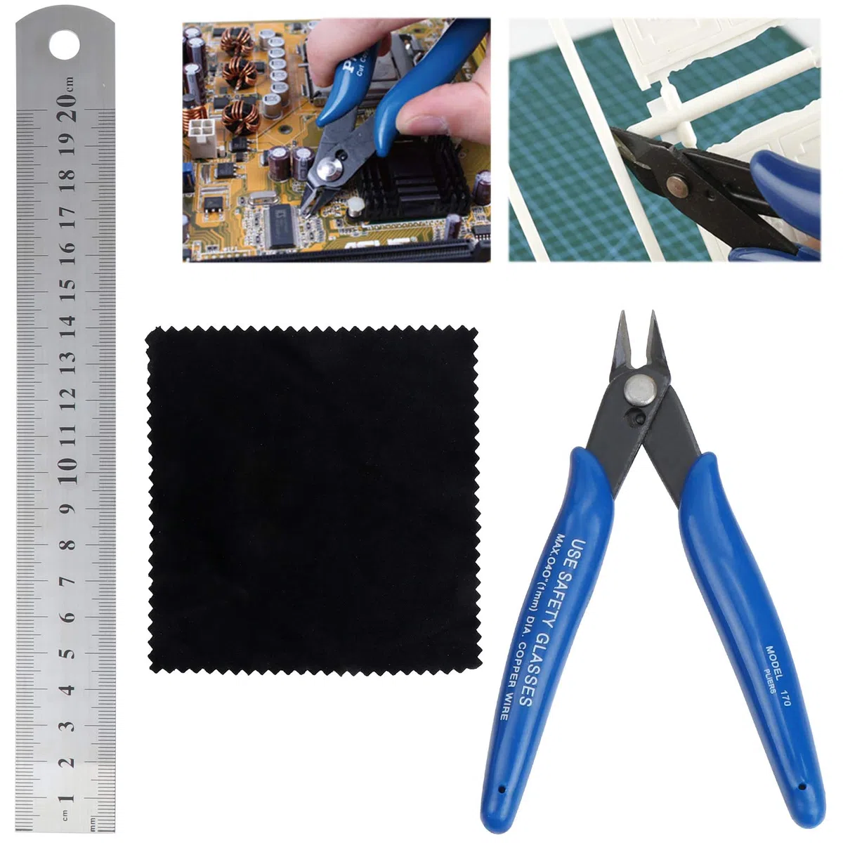 17PCS Kit di Strumenti per Modellismo Gundam, Modello Gundam Strumenti di Base, Hobby Building Craft Set per la Riparazione e Il Fissaggio di Modelli