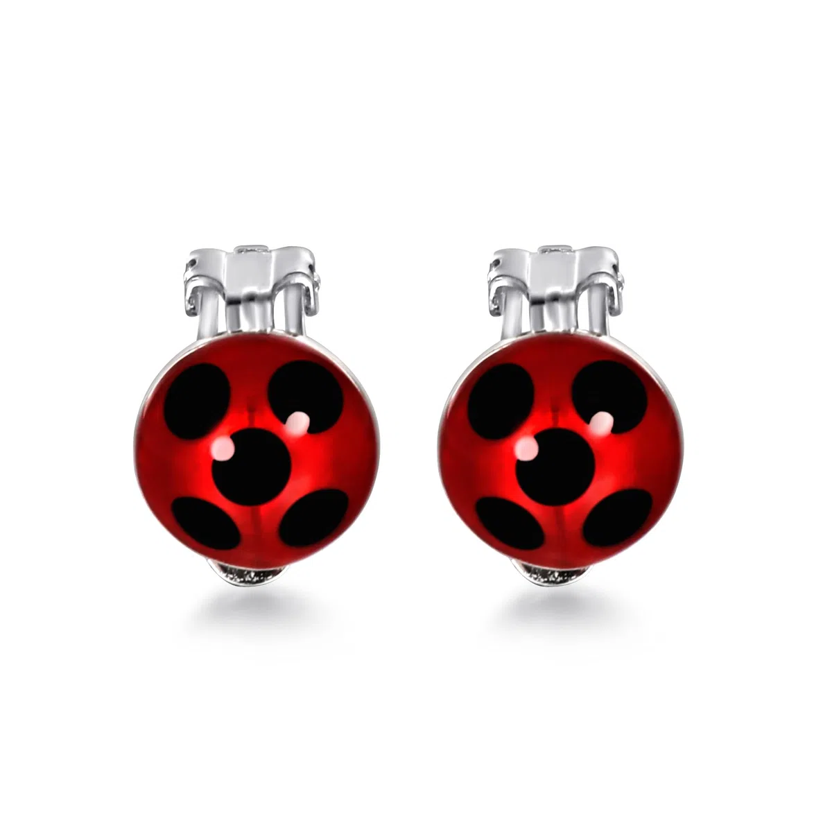 ZAG STORE - Miraculous Ladybug - Orecchini Ladybug (clip), Acciaio inossidabile