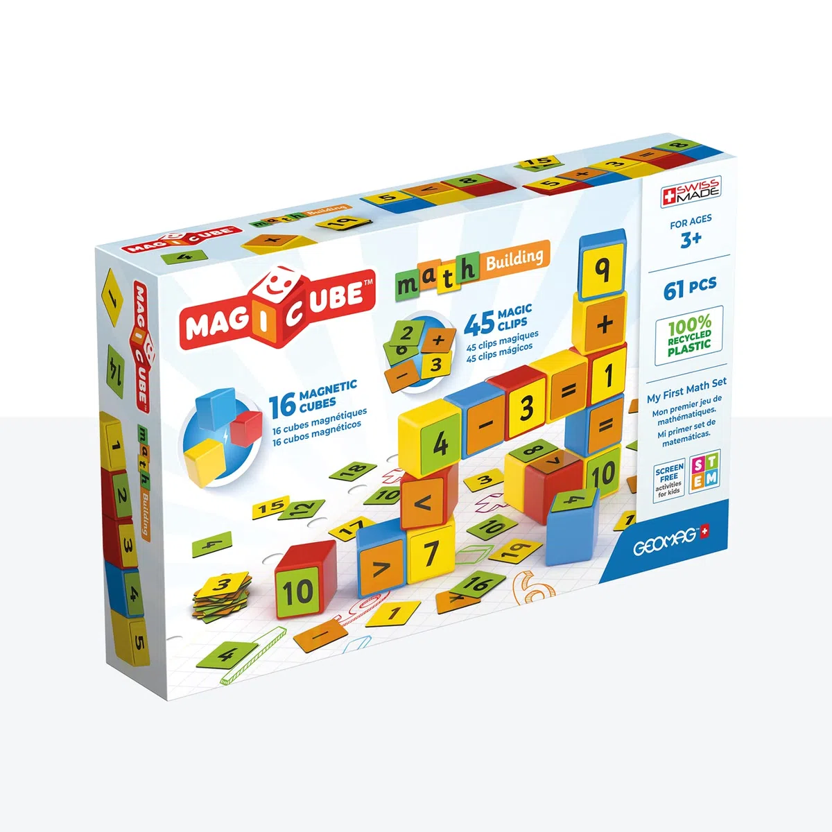 Geomag 257 Magicube Math Building Recycled Clips 61