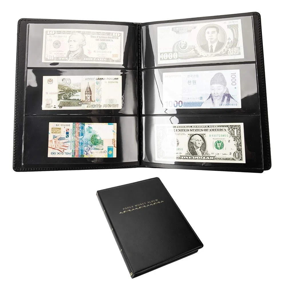 Librao 60 Tasche Carta Moneta Raccolta del Biglietto Album Collect Book banconota valuta Storage Contanti titolari