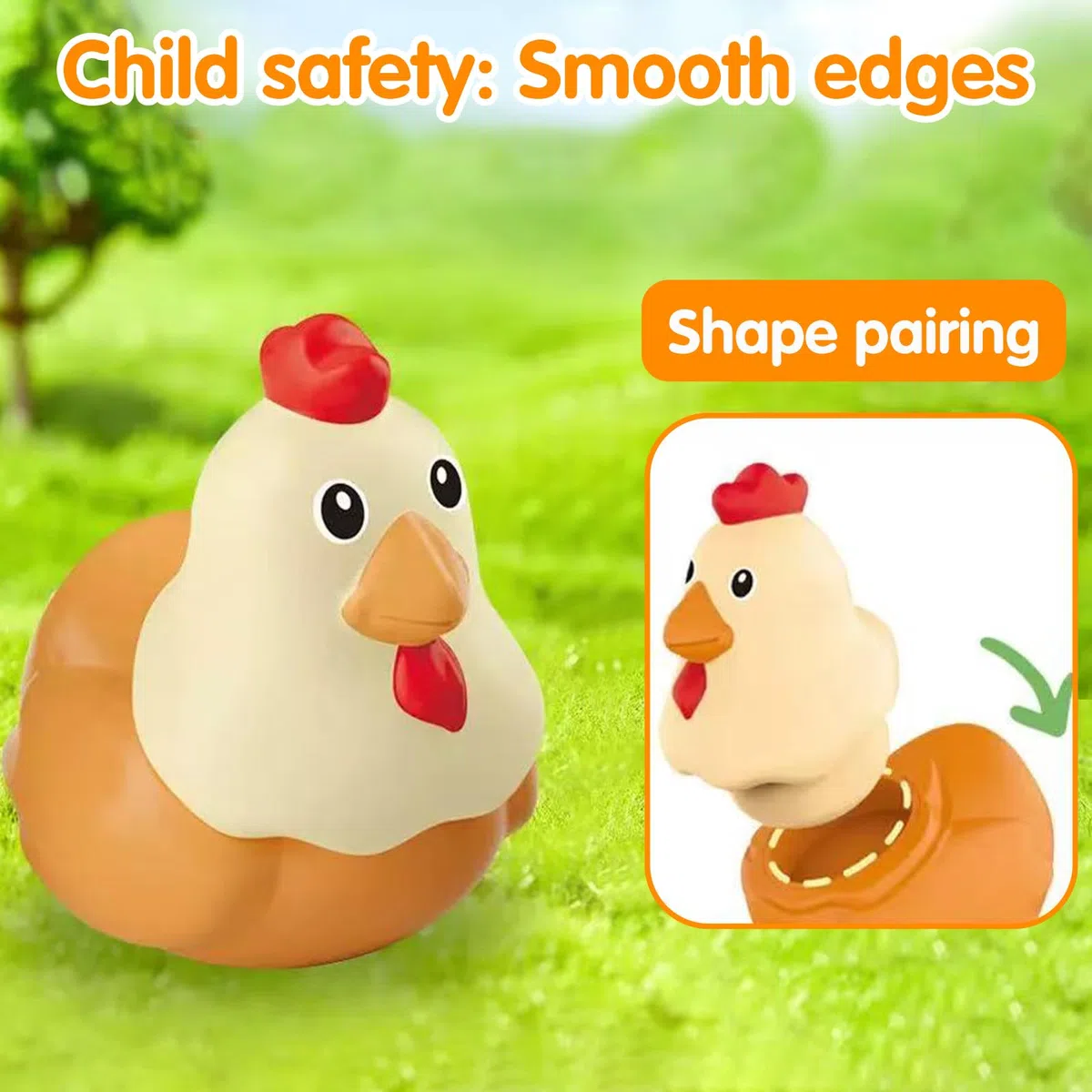 Binnan 10 Pezzi Giocattoli Montessori per Bambini, Montessori Giochi Bambini, Mini Animali Della Fattoria Set, Giochi Bambini 2 Anni Montessori, Regali per Bambini