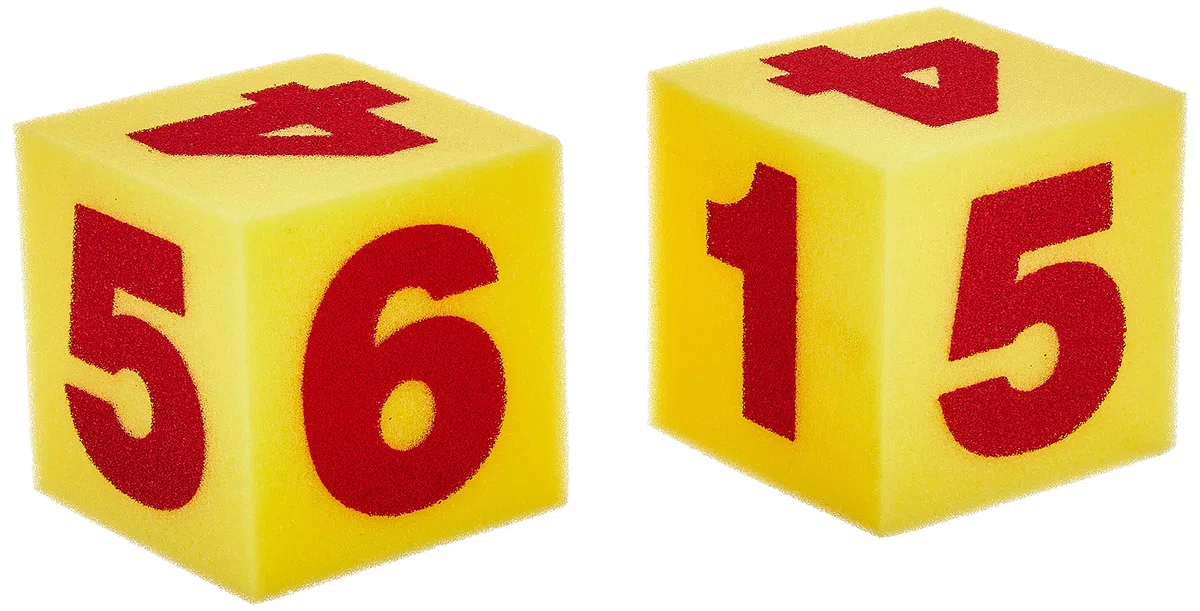 Learning Resources Dadi Morbidi Giganti con Numeri, dai 3 Anni, Set da 2, Gioco Educativo Matematica, Schiuma Morbida e Silenziosa