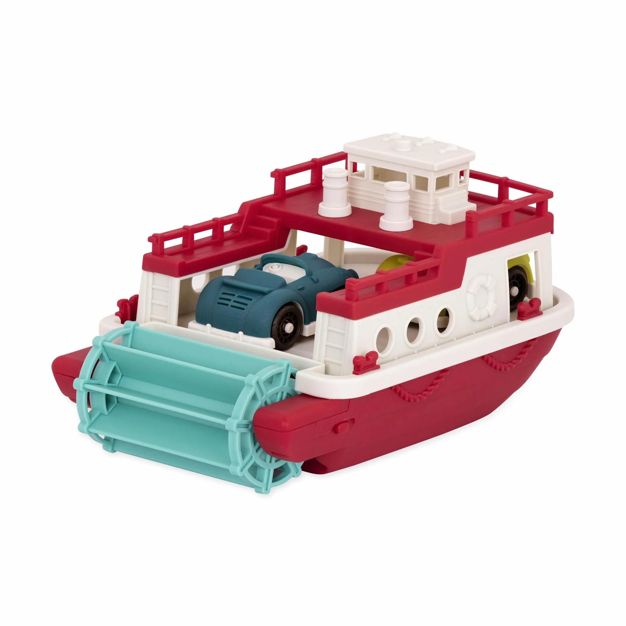 Battat - Traghetto - Traghetto e auto giocattolo - Gioco di finzione - Giocattolo da piscina e da bagno per bambini e ragazzi - 12 mesi +