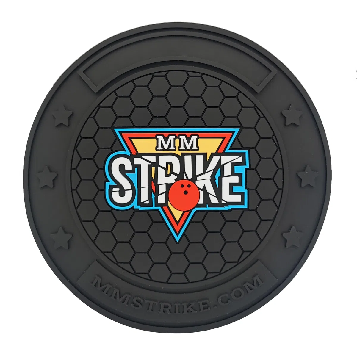 MMSTRIKE 2 cuscinetti da bowling in pelle Shammy + Nero GripFlex Gomma Base Disco Gancio e Sistema Loop. Rimozione olio e levigatura superficiale. Ammies da bowling sostituibili