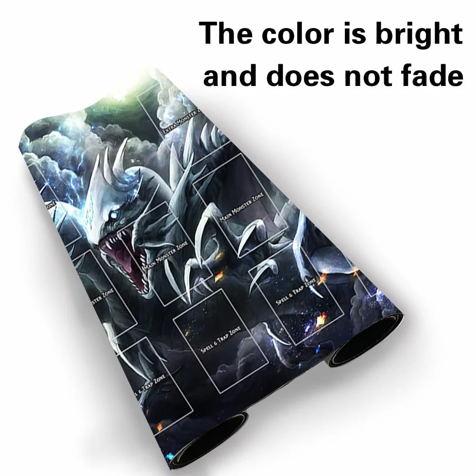 Tappetino da gioco da tavolo TCG + sacchetto senza regalo + con zone di carte, tappetino per tavolo da gioco di carte YGO, dimensioni 60 x 35 cm, compatibile con carte da collezione (YGO-G-10-JH)