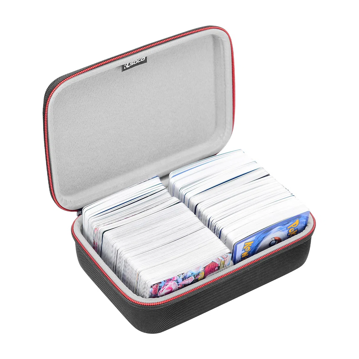 RLSOCO Custodia per Pokemon Carte con un Divisore Mobile, Adatta fino a 600 Schede(Carte Non Incluse)