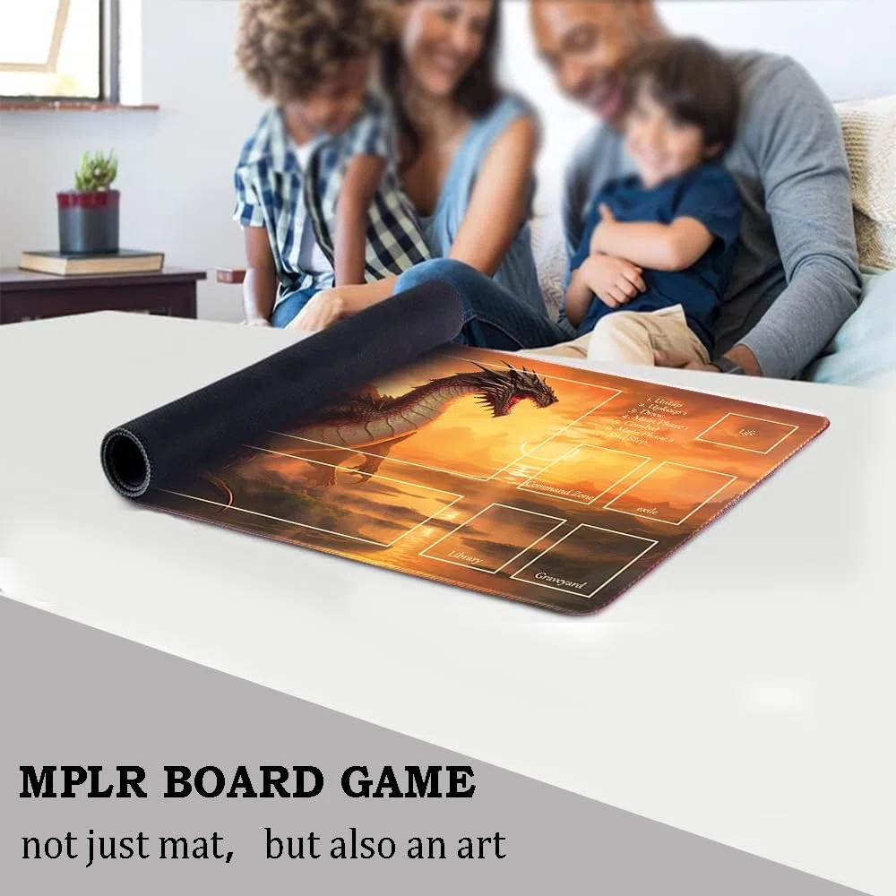 MPLR Gioco da tavolo MTG Tappetino playmat con zone + sacchetto impermeabile gratuito
