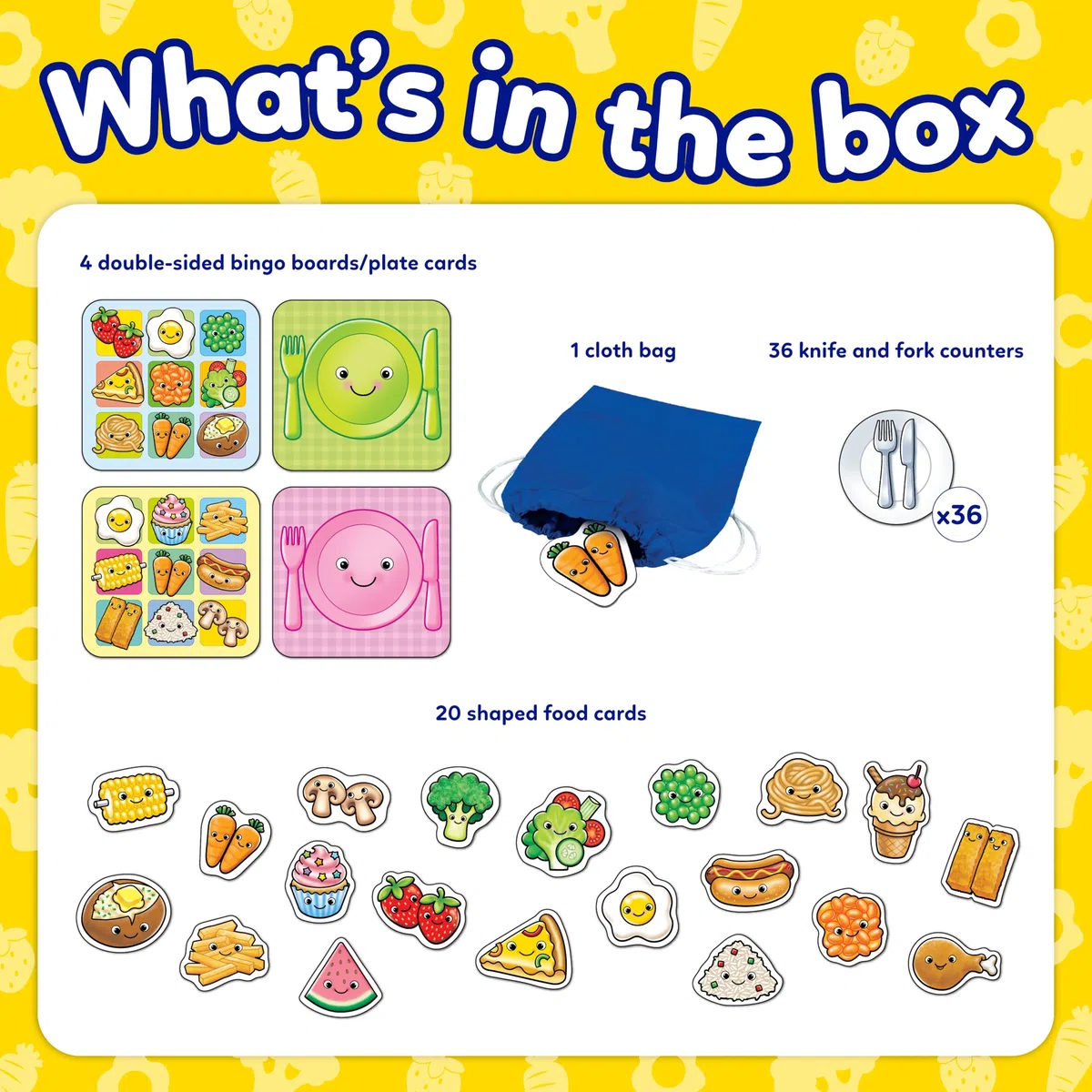 Orchard Toys - Gioco di Bingo Food: 1-4 Giocatori, Età consigliata 3-6 anni, Gioco di Loto in spagnolo