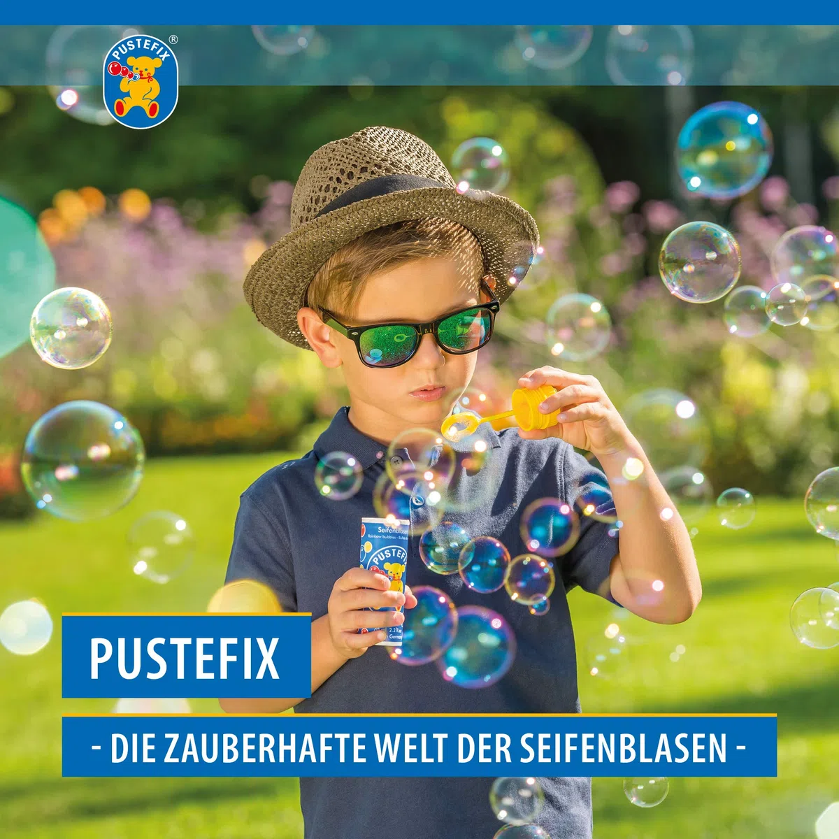 PUSTEFIX Bolle colorate prodotte in Germania, 2 x 2,5 l, per matrimoni, compleanni dei bambini, feste estive, bolle di sapone colorate per bambini e adulti