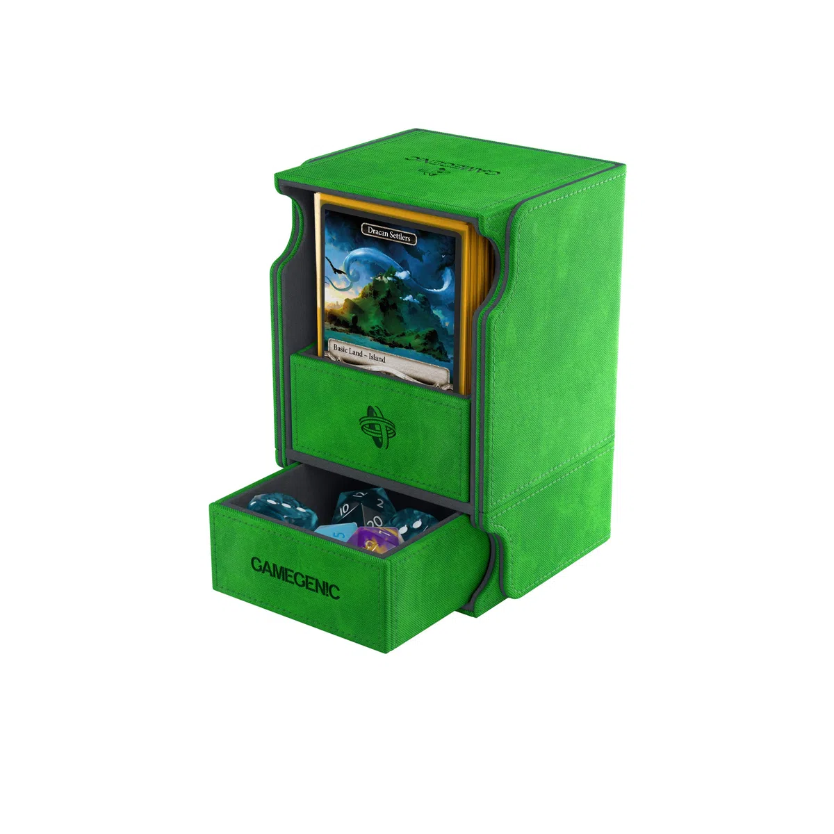 Gamegenic Watchtower 100-Card Convertible Deck Box, Green