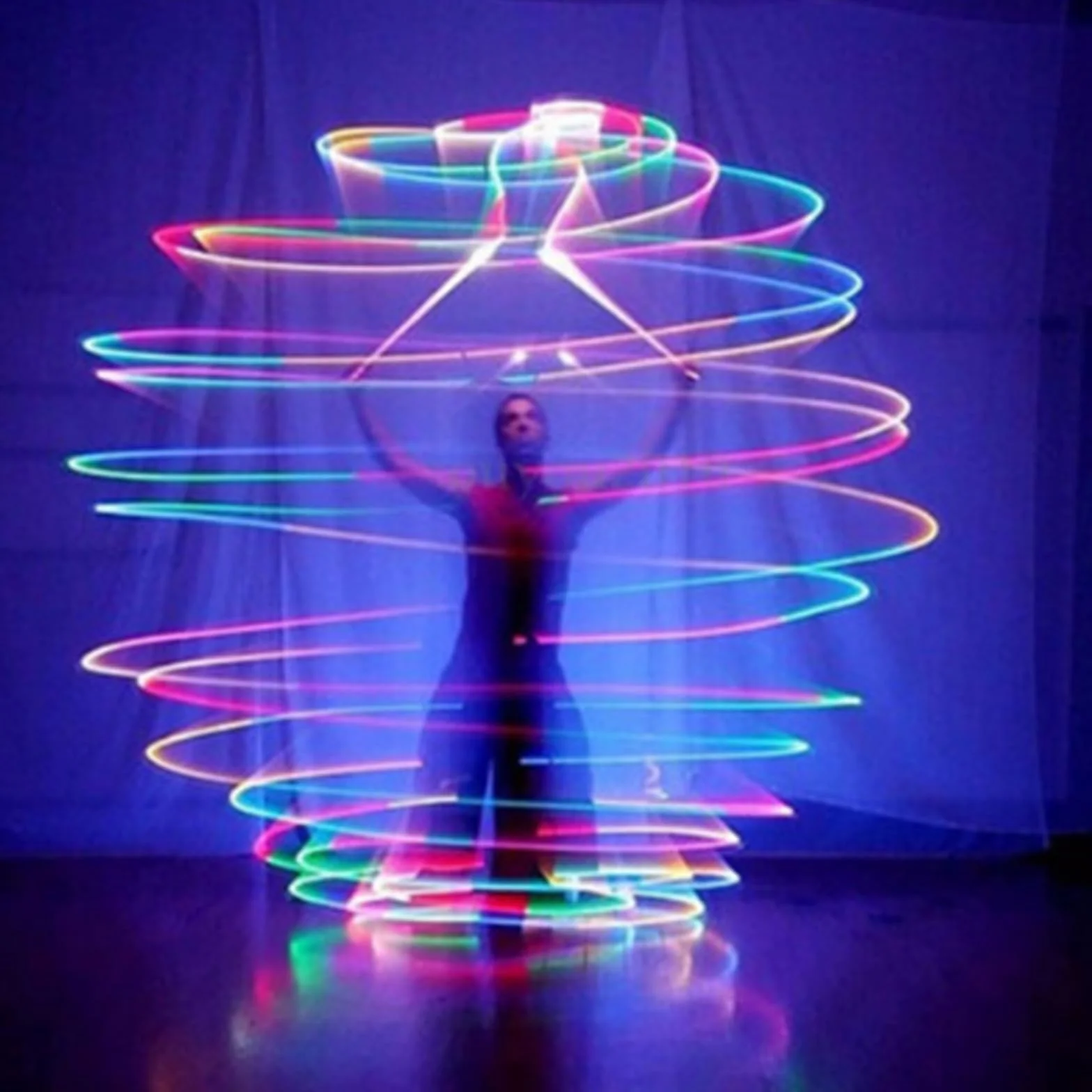 2 palline da giocoliere a LED, con colori arcobaleno e effetto stroboscopico, giocattolo da circo, spinning POI giocattolo per bambini e adulti