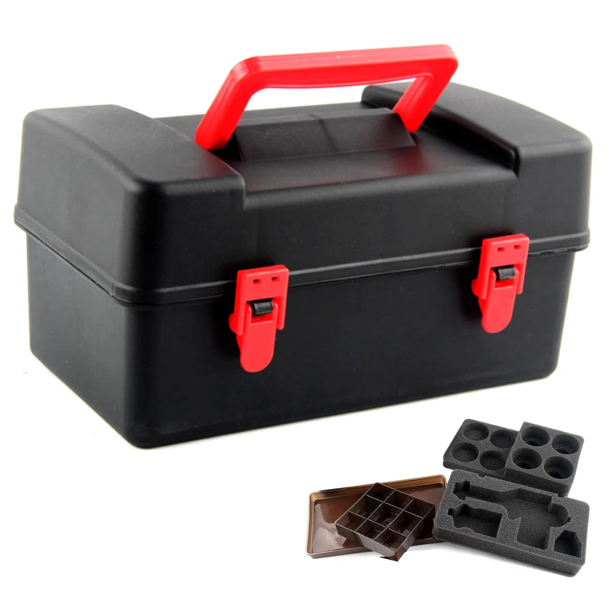 Battle Tops Case, XISTEST Custodia Portaoggetti, Scatola di Trasporto in Plastica Resistente Compatibile con Beyblade Burst Gyro Lanciatore Accessori, con Maniglia per il Trasporto