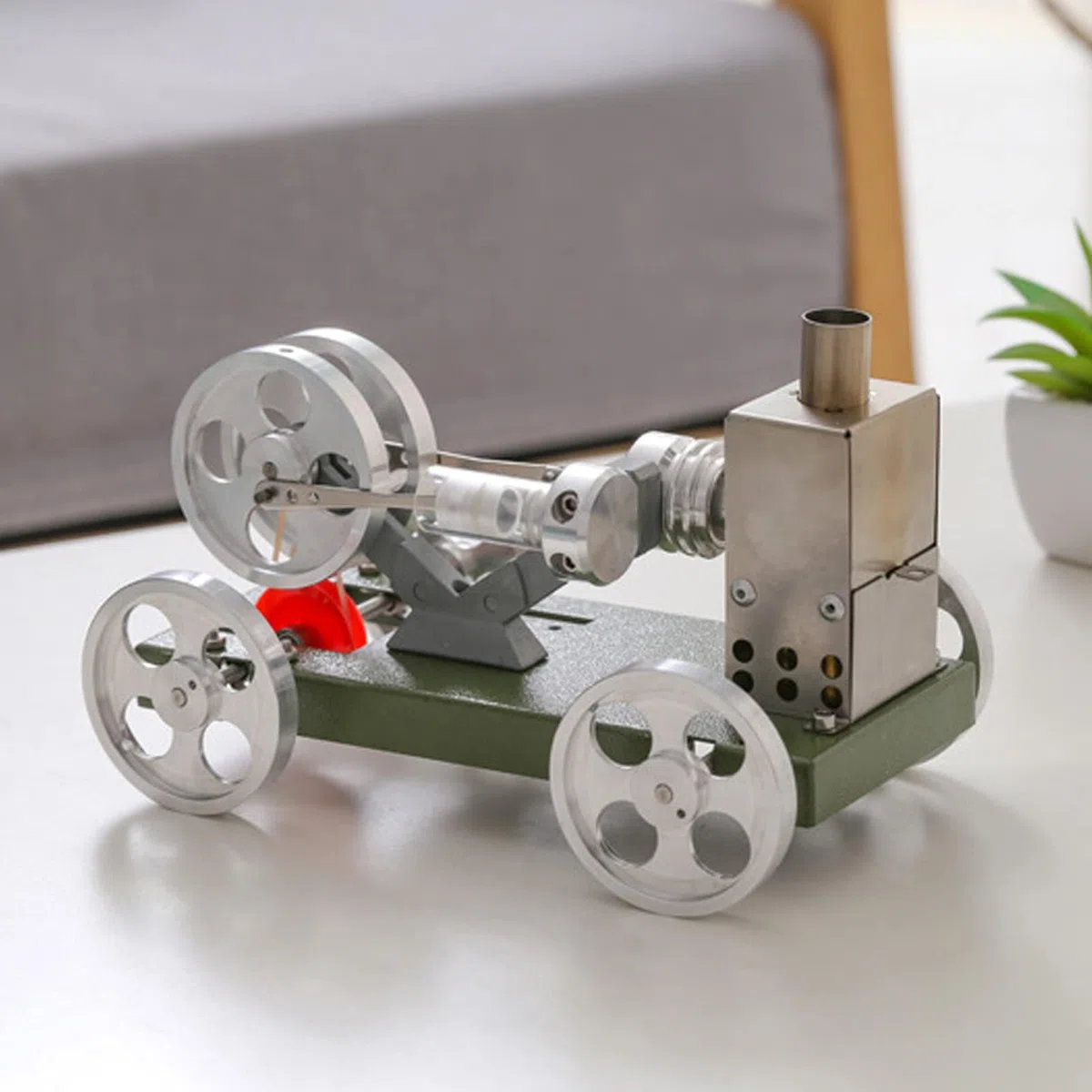 Atyhao Kit Motore a Vapore, Macchinari a Vapore Kit di modellismo Funzionamento Semplice Modello di Motore Stirling per l'apprendimento Meccanico della Fisica per Le dimostrazioni in Classe