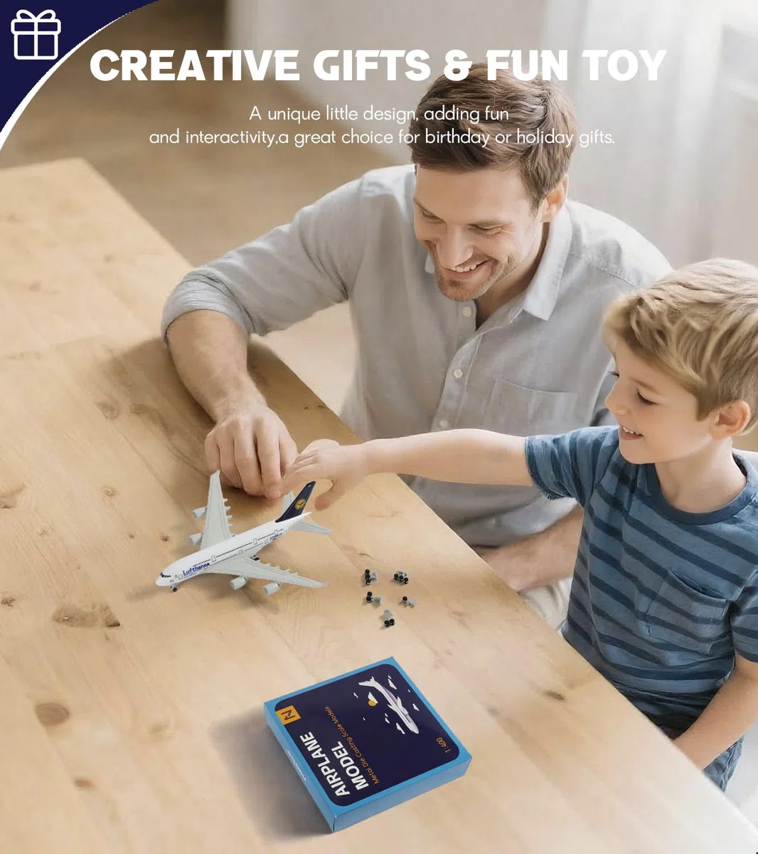 1/400 A380 modello in metallo per Airhansa Airbus A380 con ruote (15,5 cm) adatto per gli appassionati di aviazione da esposizione, può essere utilizzato anche come regalo o decorazione