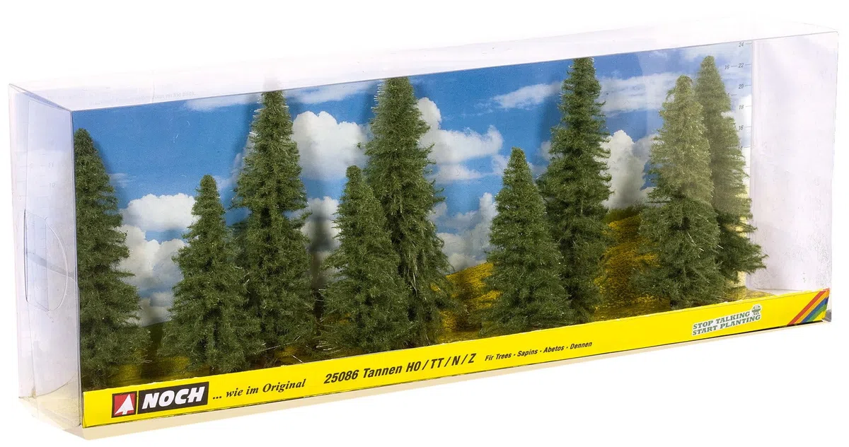 Noch 25086 - Modellismo paesaggistico di abeti Alti 8-12 cm (9 Pezzi)
