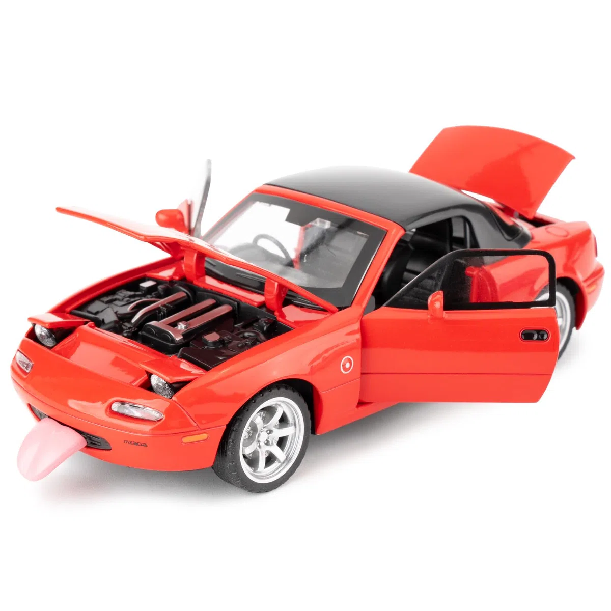 Imtfzct 1/32 Mazda Miata MX-5, Giocattolo Con Suono e Luce, Auto da Collezione per Bambini 4-7 Anni (Rosso)