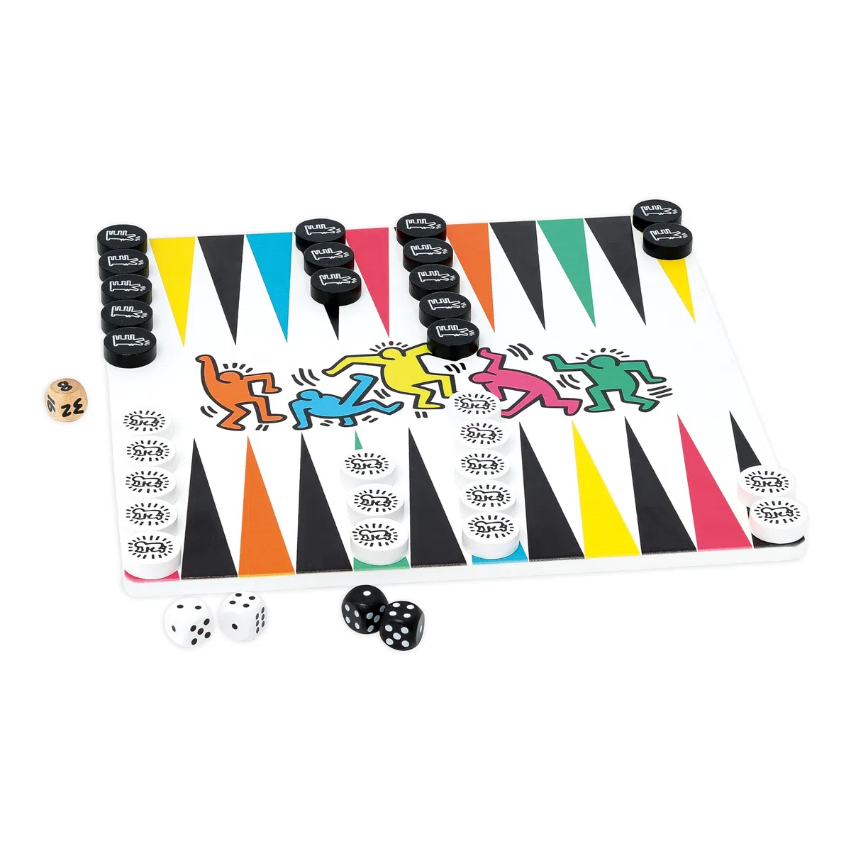 Vilac - Set di signore/Backgammon Keith Haring, 9228, multicolore