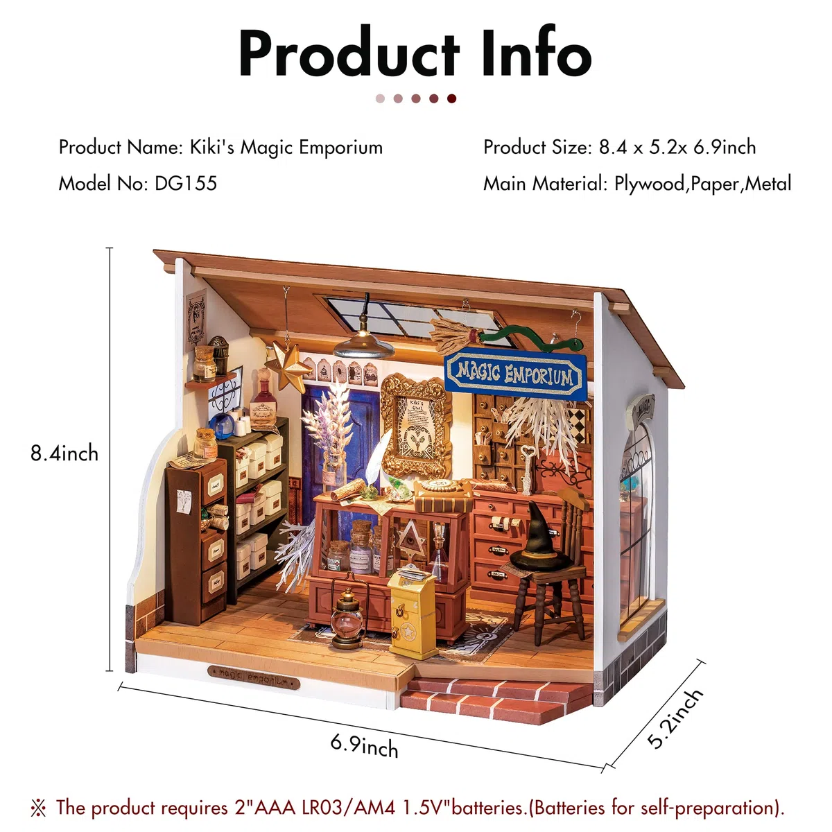 Rolife DIY Miniature House Modellismo Casa in Miniatura da Costruire con Luci LED Modellismo da Costruire Adulti 3D Puzzle Legno Diorama Kit Fai Da Te Regali Bricolage Adulti Insegnante Bimba Femmina