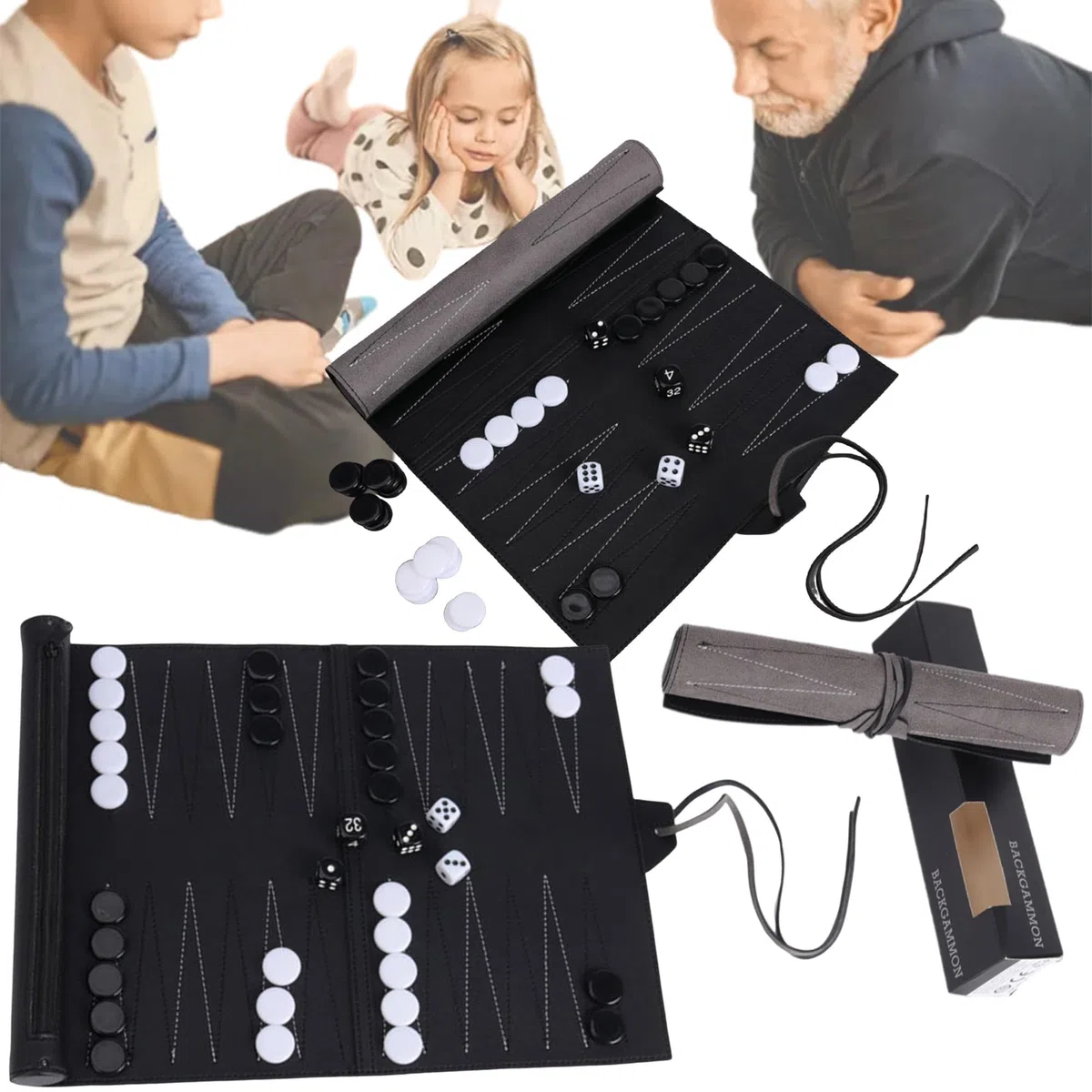 Backgammon gioco da tavolo,Backgammon da viaggio,Classico Backgammon Per Adulti,Perfetta idea regalo per gli appassionati del campeggio e dei viaggi ,25.5*34.5cm