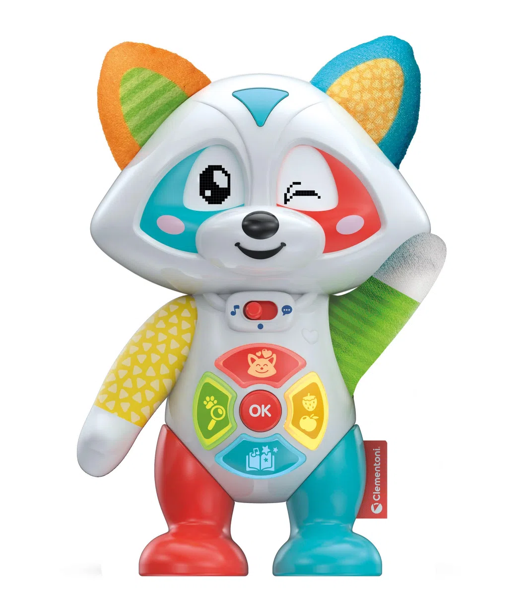Clementoni Baby Oliver, il Mio Compagno di Giochi Interattivo, Gioco Educativo Bambini 1-4 Anni, Raccontastorie Prima Infanzia con Occhi Led, Stimola Manualità e Linguaggio, Lingua Italiana, 17903