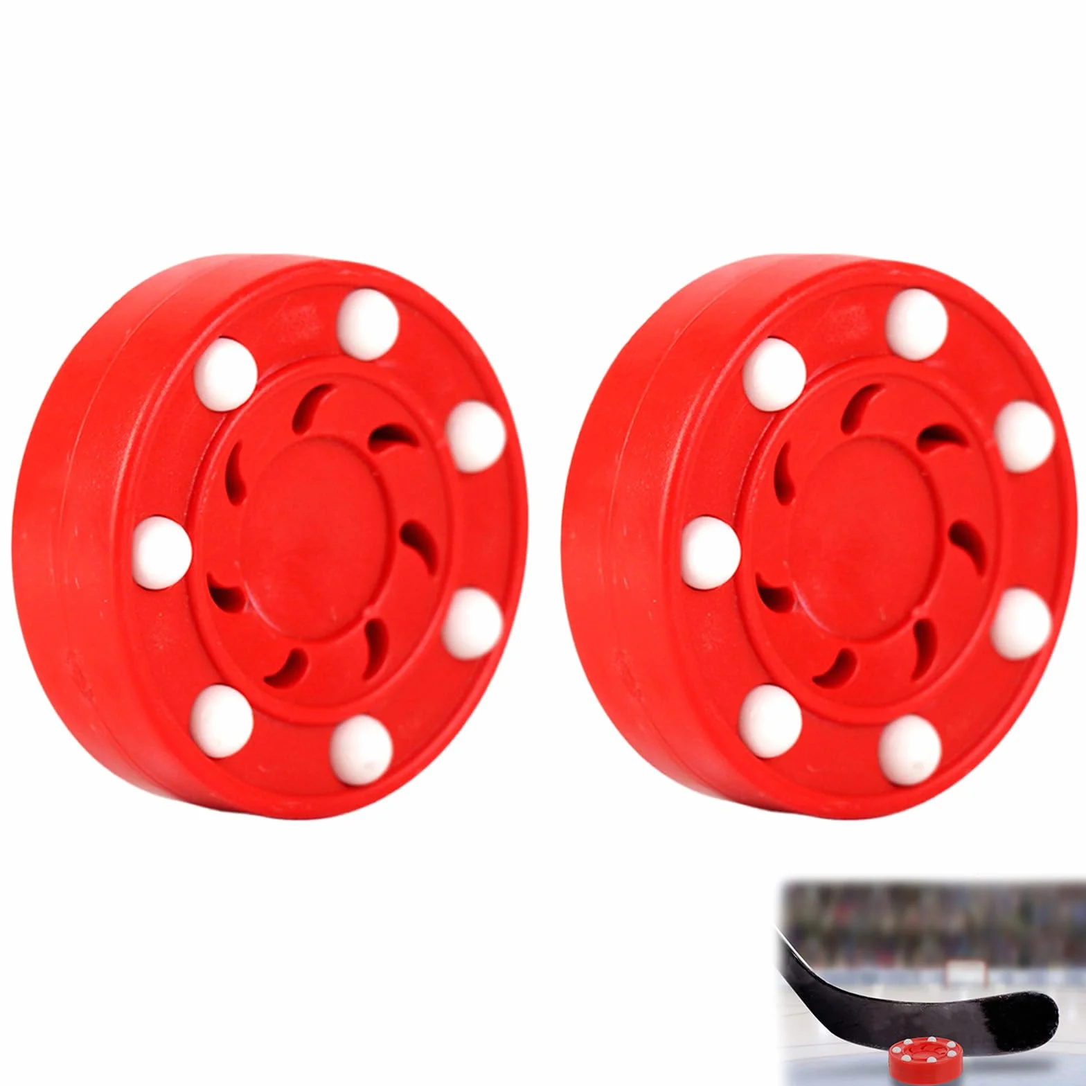 2 Pezzi Ruote da Hockey in Linea, Hockey Puck Street, Disco da Hockeyes su Ghiaccio Riutilizzabile per Giochi Professionali, Allenamento All'Aperto