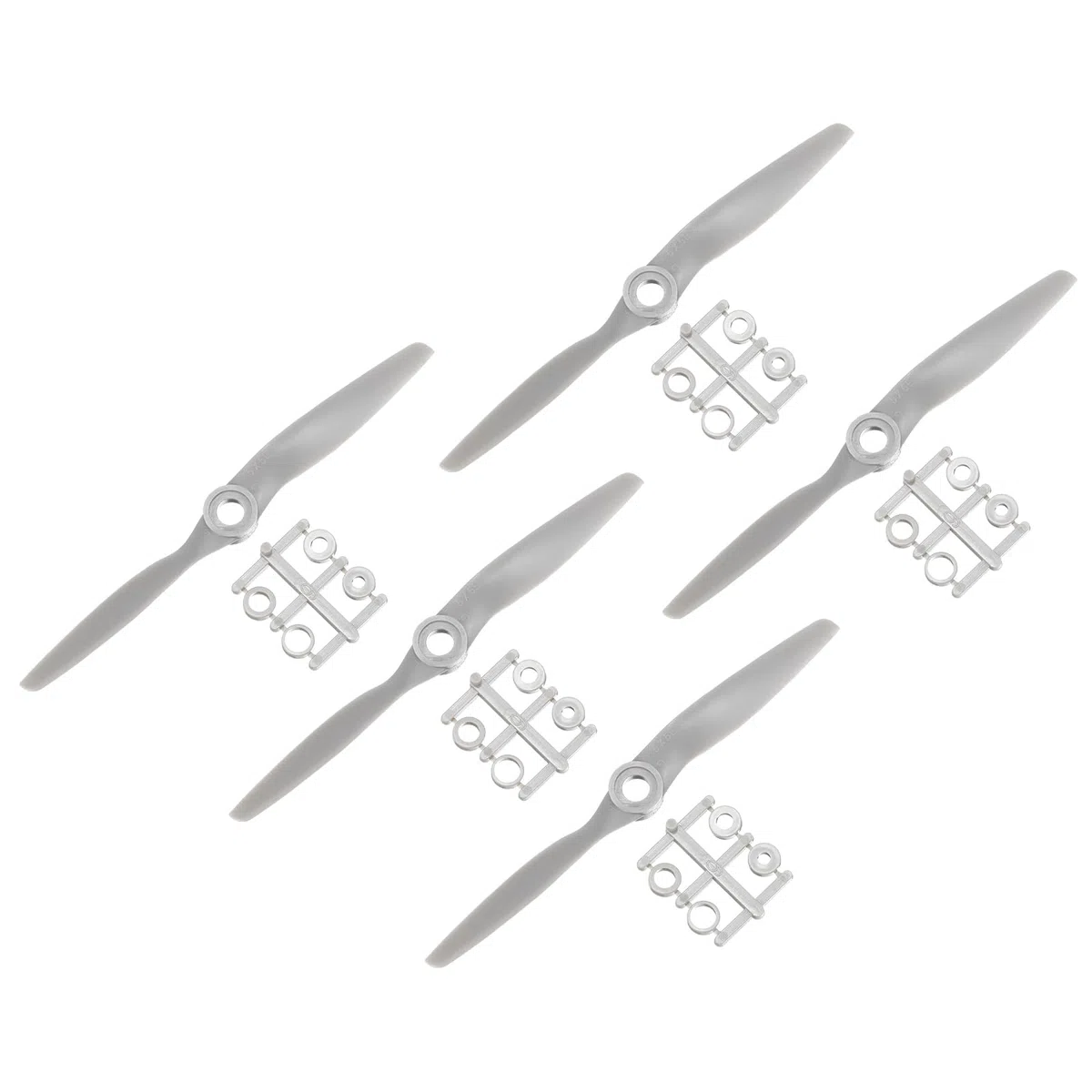 QUARKZMAN 5pz 8x4" Elica RC Eliche 2 Pale Grigie con Ring Adattatori per Sostituzione Elica RC Aeroplano Aereo